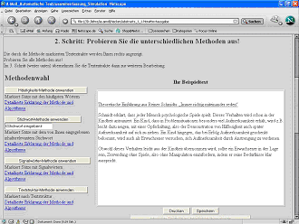 Prototyp einer Simulation fr vier Methoden der automatischen Textzusammenfassung nach dem Cognitive Walkthrough