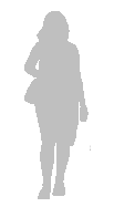 Silhouette Absolventin hellgrau