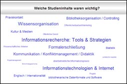 Kleinansicht Tagwolke: Welche Studieninhalte waren wichtig