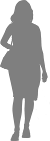 Silhouette Absolventin mittelgrau 