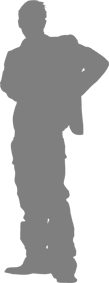 Silhouette Praktikant mittelgrau